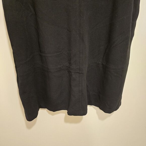 Eileen Fisher Little Black Dress Viscose Silk Blend Minimalist Medium Women - Picture 2 of 11